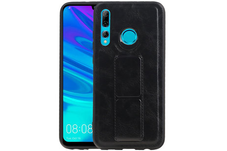 Grip Stand Hardcase Backcover - Telefoonhoesje - Achterkant Hoesje - Geschikt voor Honor 20 Lite - Zwart