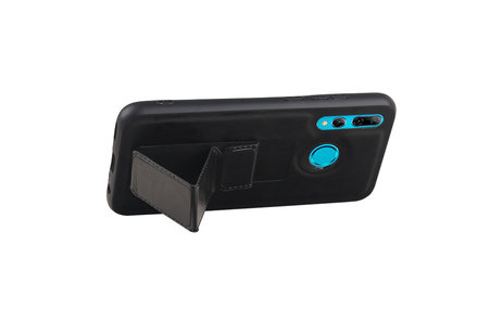 Grip Stand Hardcase Backcover - Telefoonhoesje - Achterkant Hoesje - Geschikt voor Honor 20 Lite - Zwart