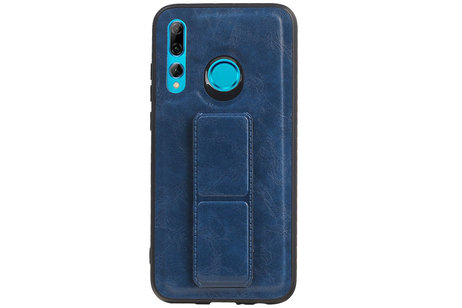 Grip Stand Hardcase Backcover - Telefoonhoesje - Achterkant Hoesje - Geschikt voor Honor 20 Lite - Blauw