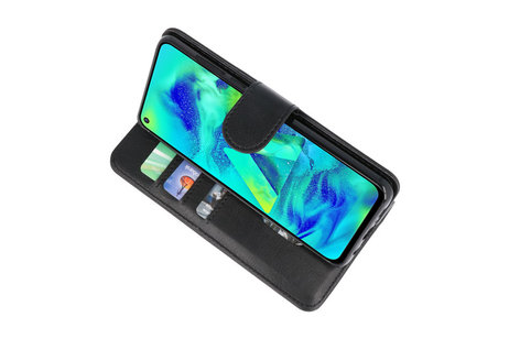 BAOHU Hoesje Geschikt voor Samsung Galaxy M40 - Kaarthouder Book Case Telefoonhoesje - Zwart