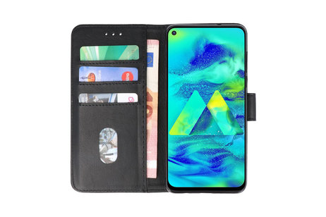 BAOHU Hoesje Geschikt voor Samsung Galaxy M40 - Kaarthouder Book Case Telefoonhoesje - Zwart