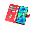 BAOHU Hoesje Geschikt voor Samsung Galaxy M40 - Kaarthouder Book Case Telefoonhoesje - Rood