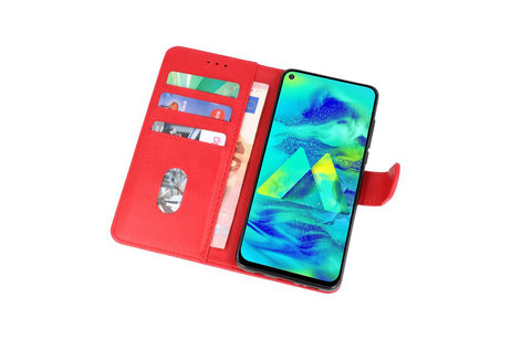 Hoesje Geschikt voor Samsung Galaxy M40 - Kaarthouder Book Case Telefoonhoesje - Rood