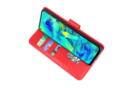 Hoesje Geschikt voor Samsung Galaxy M40 - Kaarthouder Book Case Telefoonhoesje - Rood