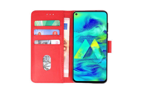 Hoesje Geschikt voor Samsung Galaxy M40 - Kaarthouder Book Case Telefoonhoesje - Rood