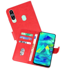 BAOHU Samsung Galaxy M40 Hoesje Kaarthouder Book Case Telefoonhoesje Rood