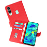 BAOHU Samsung Galaxy M40 Hoesje Kaarthouder Book Case Telefoonhoesje Rood