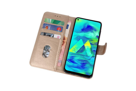 BAOHU Hoesje Geschikt voor Samsung Galaxy M40 - Kaarthouder Book Case Telefoonhoesje - Goud