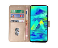 BAOHU Hoesje Geschikt voor Samsung Galaxy M40 - Kaarthouder Book Case Telefoonhoesje - Goud