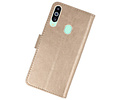 BAOHU Hoesje Geschikt voor Samsung Galaxy M40 - Kaarthouder Book Case Telefoonhoesje - Goud
