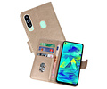 BAOHU Hoesje Geschikt voor Samsung Galaxy M40 - Kaarthouder Book Case Telefoonhoesje - Goud