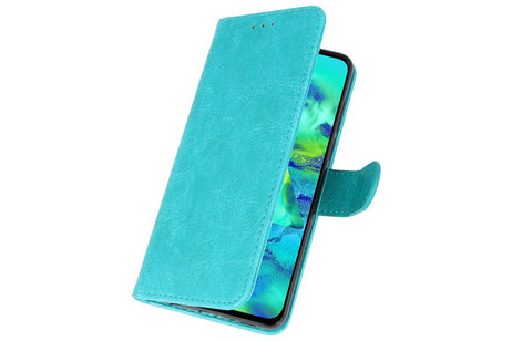 BAOHU Hoesje Geschikt voor Samsung Galaxy M40 - Kaarthouder Book Case Telefoonhoesje - Groen