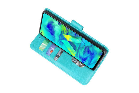 BAOHU Hoesje Geschikt voor Samsung Galaxy M40 - Kaarthouder Book Case Telefoonhoesje - Groen