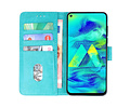 BAOHU Hoesje Geschikt voor Samsung Galaxy M40 - Kaarthouder Book Case Telefoonhoesje - Groen