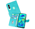 BAOHU Hoesje Geschikt voor Samsung Galaxy M40 - Kaarthouder Book Case Telefoonhoesje - Groen