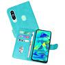 BAOHU Samsung Galaxy M40 Hoesje Kaarthouder Book Case Telefoonhoesje Groen