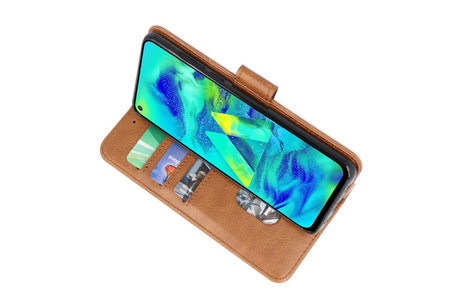 BAOHU Hoesje Geschikt voor Samsung Galaxy M40 - Kaarthouder Book Case Telefoonhoesje - Bruin