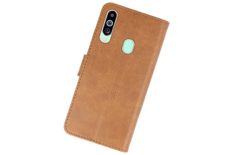 Hoesje Geschikt voor Samsung Galaxy M40 - Kaarthouder Book Case Telefoonhoesje - Bruin