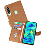 BAOHU Samsung Galaxy M40 Hoesje Kaarthouder Book Case Telefoonhoesje Bruin