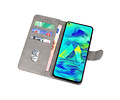 BAOHU Hoesje Geschikt voor Samsung Galaxy M40 - Kaarthouder Book Case Telefoonhoesje - Grijs