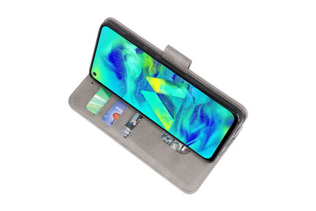 BAOHU Hoesje Geschikt voor Samsung Galaxy M40 - Kaarthouder Book Case Telefoonhoesje - Grijs