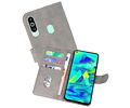 BAOHU Hoesje Geschikt voor Samsung Galaxy M40 - Kaarthouder Book Case Telefoonhoesje - Grijs
