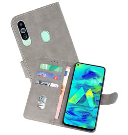 BAOHU Samsung Galaxy M40 Hoesje Kaarthouder Book Case Telefoonhoesje Grijs