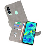 BAOHU Samsung Galaxy M40 Hoesje Kaarthouder Book Case Telefoonhoesje Grijs