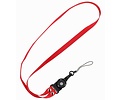 BAOHU CSC Touwtjes voor Telefoon Hoesjes, Fluitje of Badge Rood