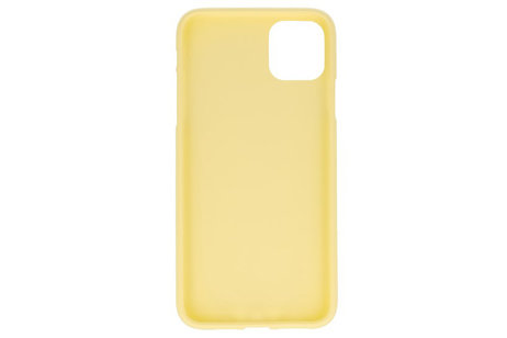BAOHU Hoesje Geschikt voor de iPhone 11 Pro Max - Backcover Color Telefoonhoesje - Geel