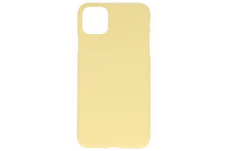 BAOHU Hoesje Geschikt voor de iPhone 11 Pro Max - Backcover Color Telefoonhoesje - Geel