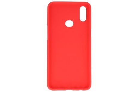 BAOHU Hoesje Geschikt voor de Samsung Galaxy A10s - Backcover Color Telefoonhoesje - Rood