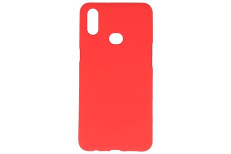 BAOHU Hoesje Geschikt voor de Samsung Galaxy A10s - Backcover Color Telefoonhoesje - Rood