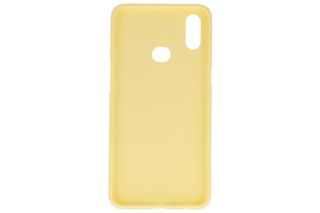 BAOHU Hoesje Geschikt voor de Samsung Galaxy A10s - Backcover Color Telefoonhoesje - Geel