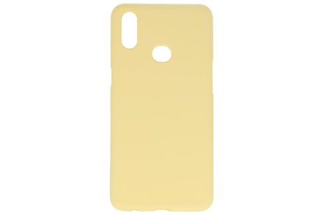 BAOHU Hoesje Geschikt voor de Samsung Galaxy A10s - Backcover Color Telefoonhoesje - Geel