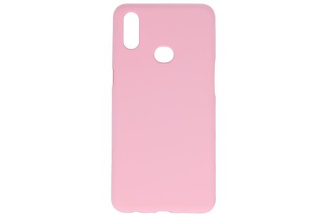 BAOHU Hoesje Geschikt voor de Samsung Galaxy A10s - Backcover Color Telefoonhoesje - Roze