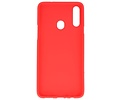 BAOHU Hoesje Geschikt voor de Samsung Galaxy A20s - Backcover Color Telefoonhoesje - Rood