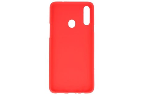 BAOHU Hoesje Geschikt voor de Samsung Galaxy A20s - Backcover Color Telefoonhoesje - Rood