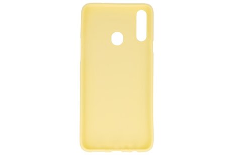 BAOHU Hoesje Geschikt voor de Samsung Galaxy A20s - Backcover Color Telefoonhoesje - Geel