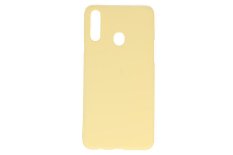 BAOHU Hoesje Geschikt voor de Samsung Galaxy A20s - Backcover Color Telefoonhoesje - Geel