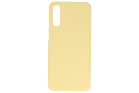 BAOHU Hoesje Geschikt voor de Samsung Galaxy A30s - Backcover Color Telefoonhoesje - Geel