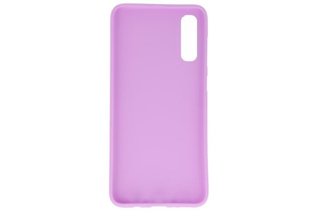 BAOHU Hoesje Geschikt voor de Samsung Galaxy A30s - Backcover Color Telefoonhoesje - Paars