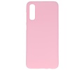 BAOHU Hoesje Geschikt voor de Samsung Galaxy A30s - Backcover Color Telefoonhoesje - Roze