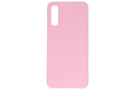 BAOHU Hoesje Geschikt voor de Samsung Galaxy A30s - Backcover Color Telefoonhoesje - Roze