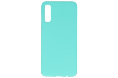 BAOHU Hoesje Geschikt voor de Samsung Galaxy A30s - Backcover Color Telefoonhoesje - Turquoise