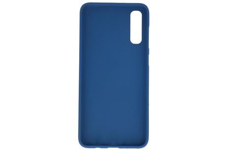 BAOHU Hoesje Geschikt voor de Samsung Galaxy A50s - Backcover Color Telefoonhoesje - Navy