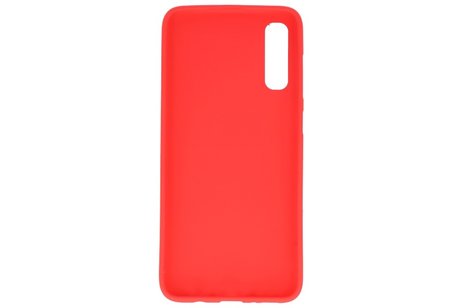 BAOHU Hoesje Geschikt voor de Samsung Galaxy A50s - Backcover Color Telefoonhoesje - Rood