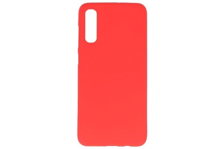 BAOHU Hoesje Geschikt voor de Samsung Galaxy A50s - Backcover Color Telefoonhoesje - Rood