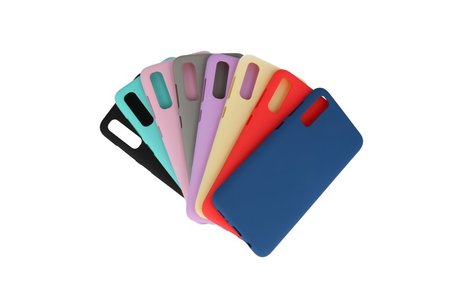 BAOHU Hoesje Geschikt voor de Samsung Galaxy A50s - Backcover Color Telefoonhoesje - Geel