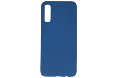 BAOHU Hoesje Geschikt voor de Samsung Galaxy A70s - Backcover Color Telefoonhoesje - Navy